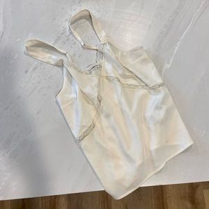 White Lace Detail Top